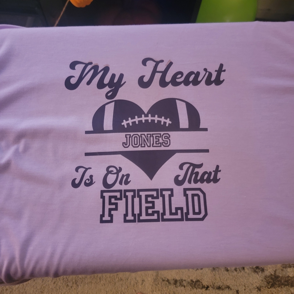 *CUSTOM TEE DESIGN* Purple Heart Football Tee